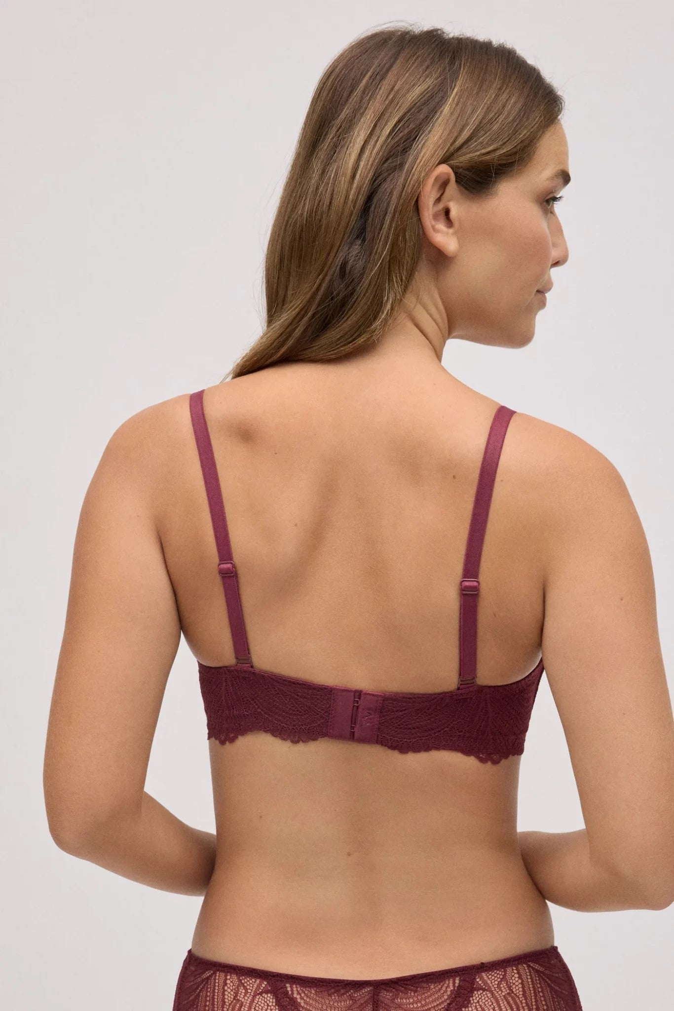 Sutiã sem aros copas B Vermelho Cabernet