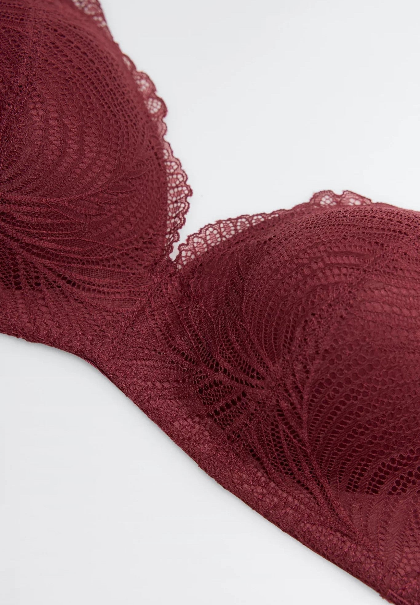 Sutiã sem aros copas B Vermelho Cabernet