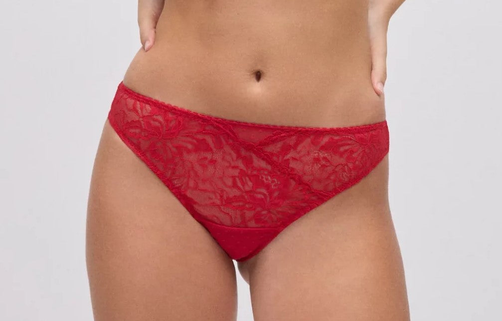 Cueca brasileira renda Vermelho Natal