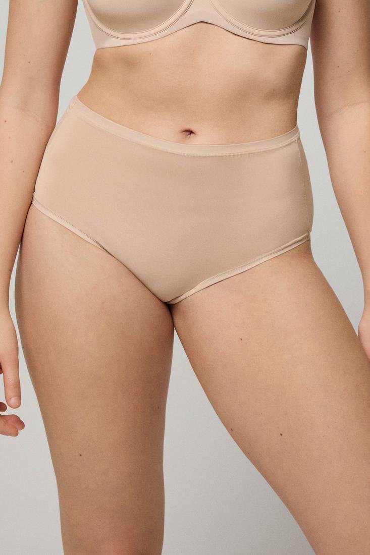 Cueca alta básica Nude claro